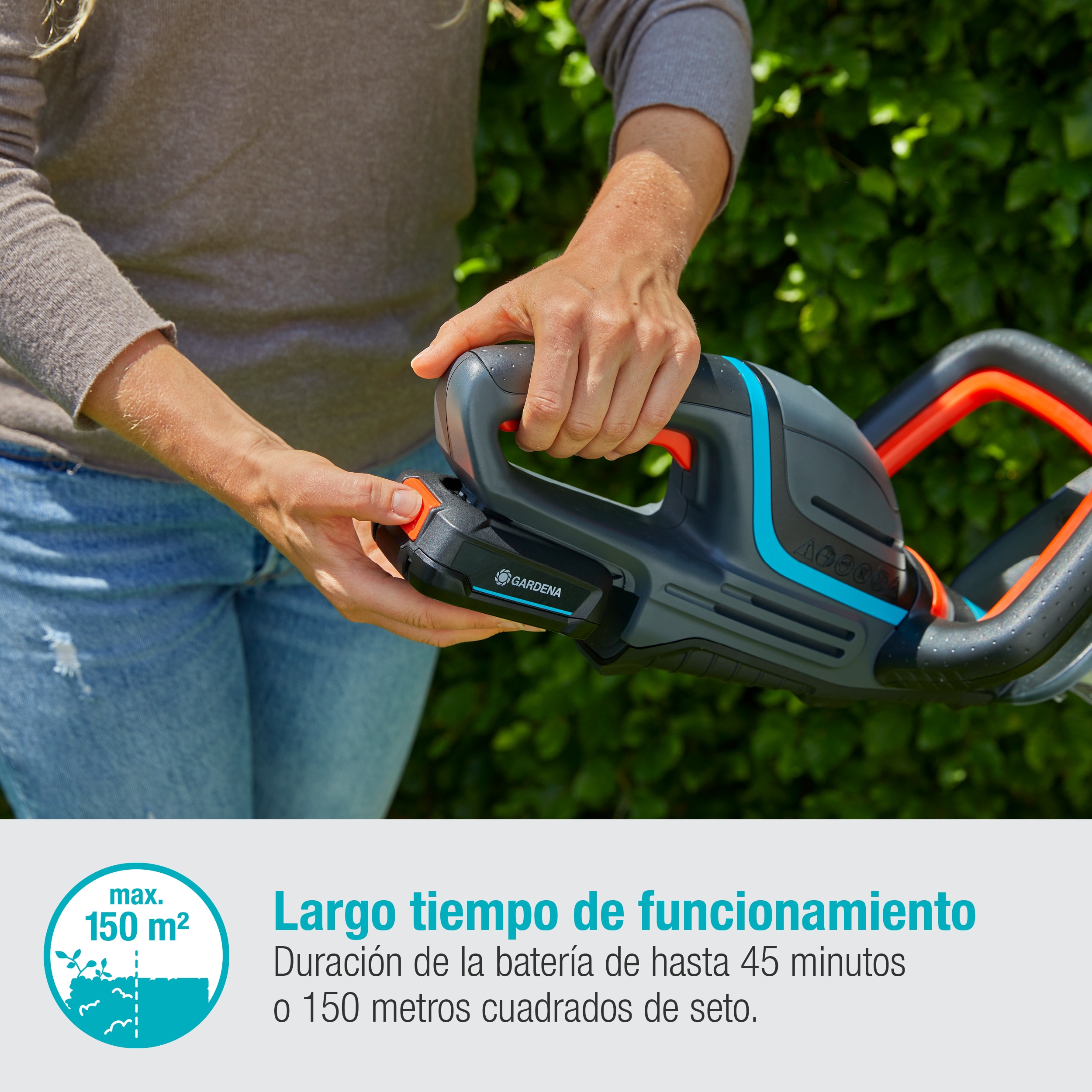 Cortasetos a batería ComfortCut 50/18V Power for All Gris / Azul-7