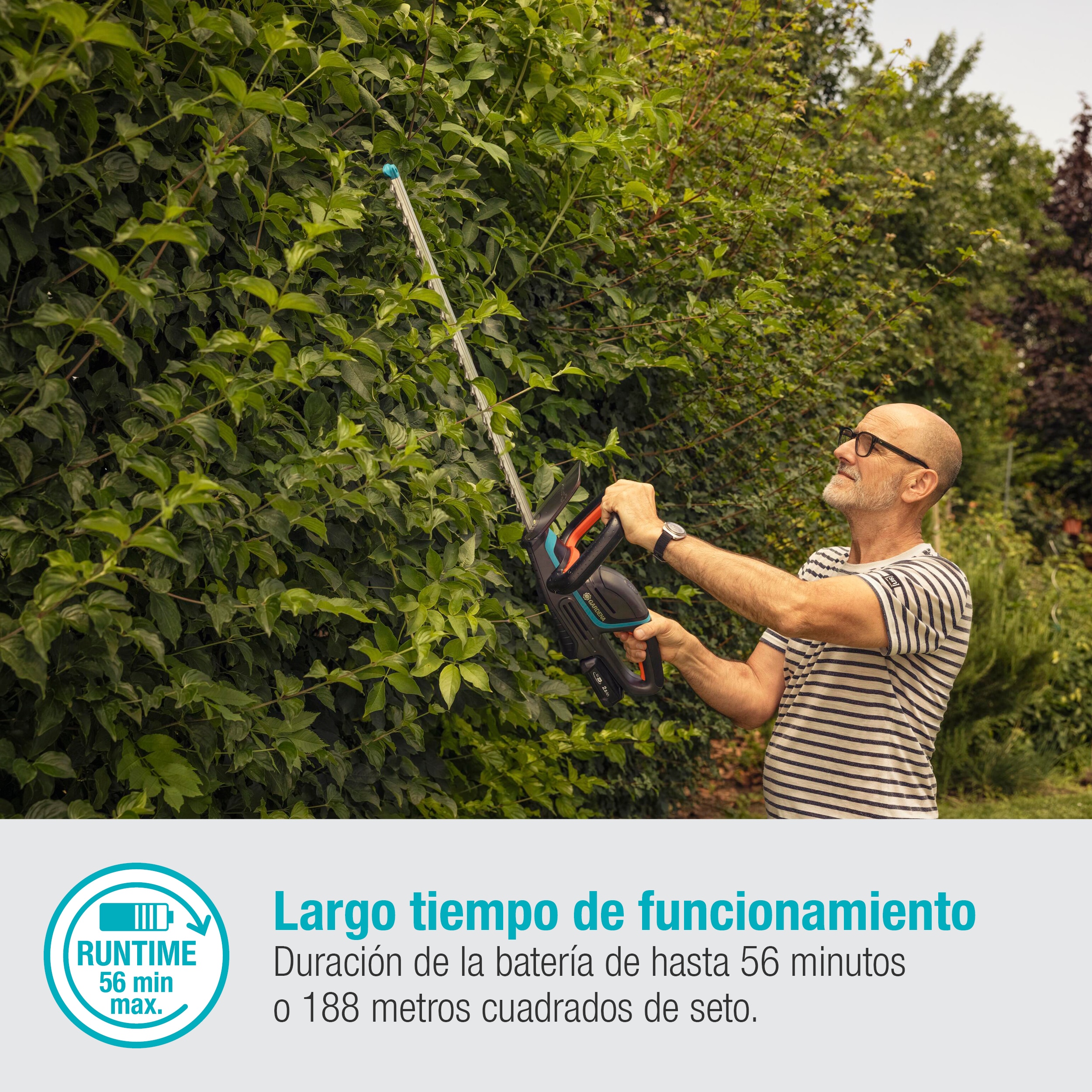 Cortasetos a batería ComfortCut 60/18V Power for All Gris / Azul-7