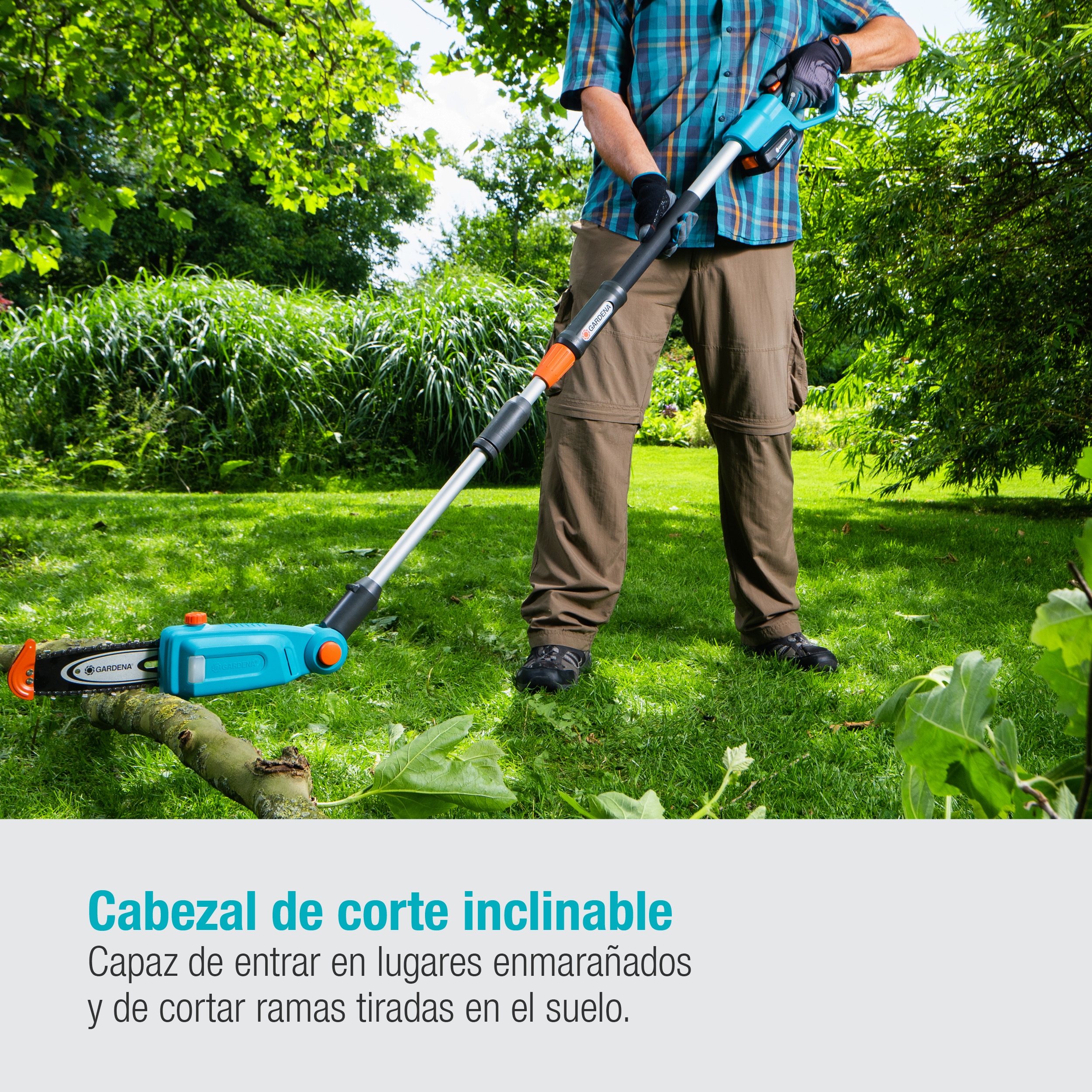Cortarramas Telescópico a Batería 18 V TCS Power for All (8'' / 20 cm) Gris oscuro / Azul-7