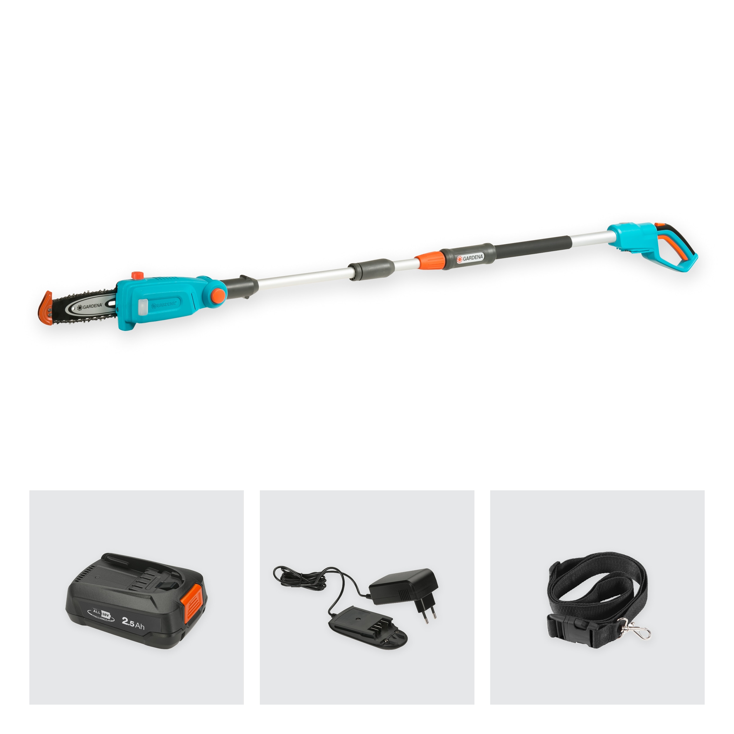 Cortarramas Telescópico a Batería 18 V TCS Power for All (8'' / 20 cm) Gris oscuro / Azul-8