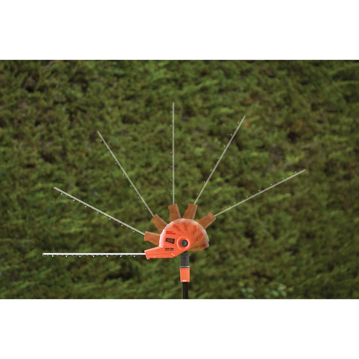 Corta-sebes Telescópico Laranja / Preto-3