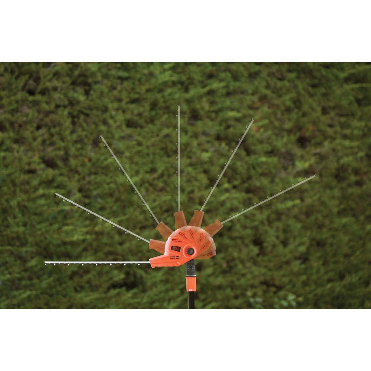 Corta-sebes Telescópico Laranja / Preto-3