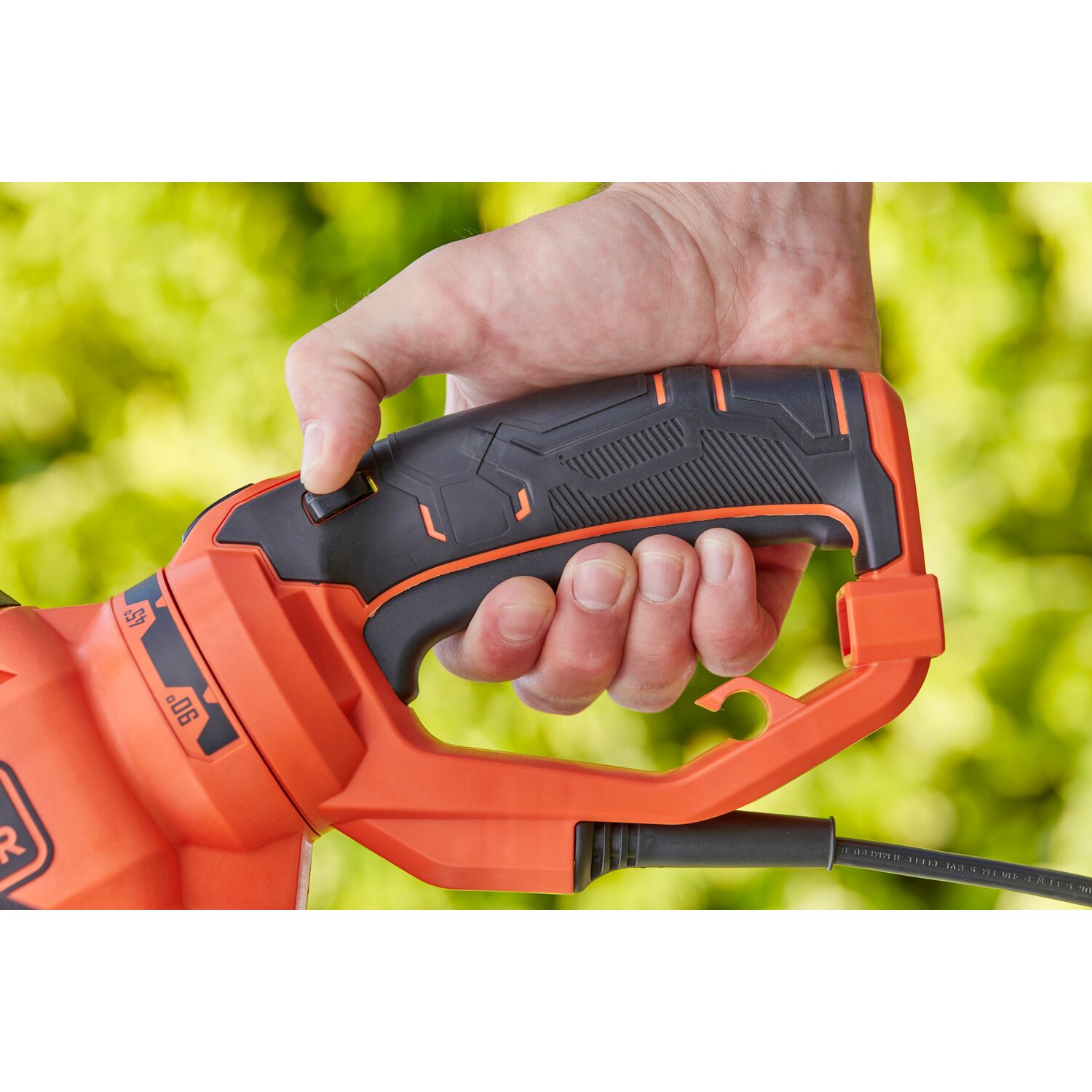 Cortasetos eléctrico + Sierra Naranja / Negro-2