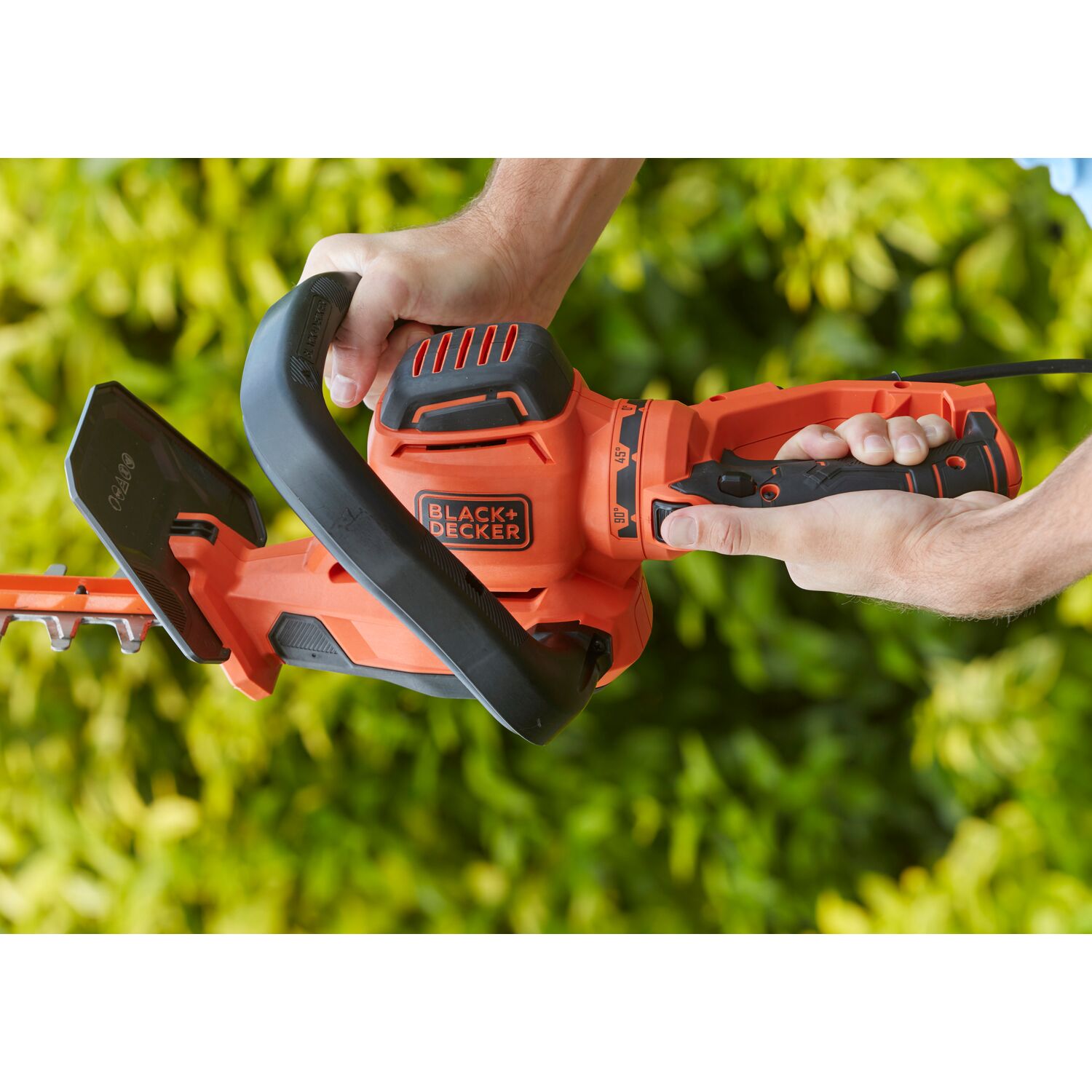 Cortasetos eléctrico + Sierra Naranja / Negro-4