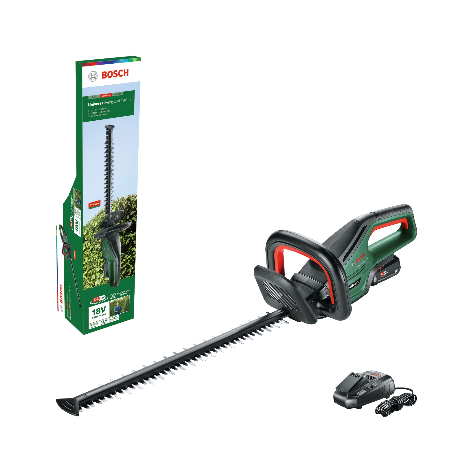 Cortasetos a Batería 18 V 50 cm Verde / Negro-5