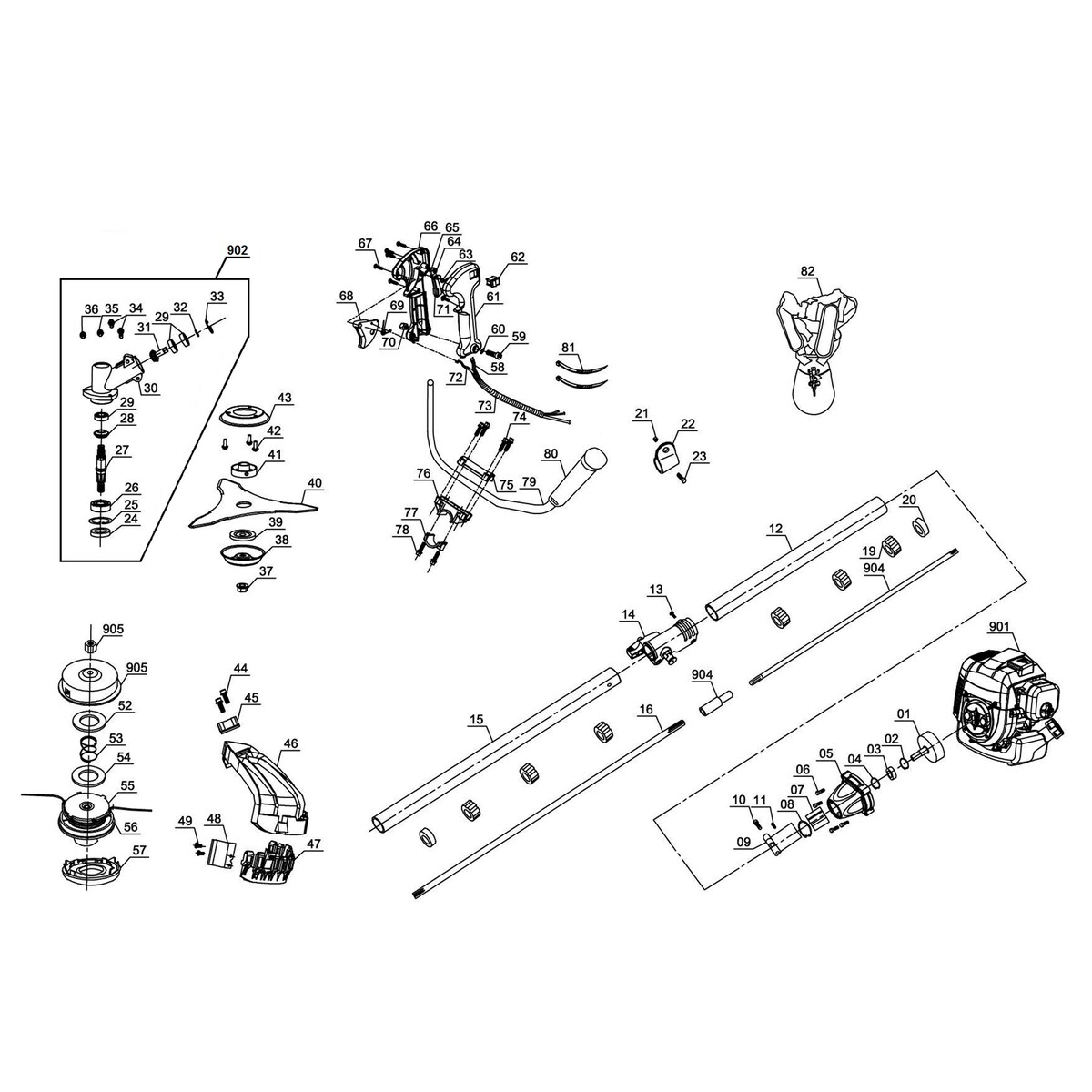 Roçadora Térmica GC-BC 52 AS 1,5 kW Vermelho / Preto-10
