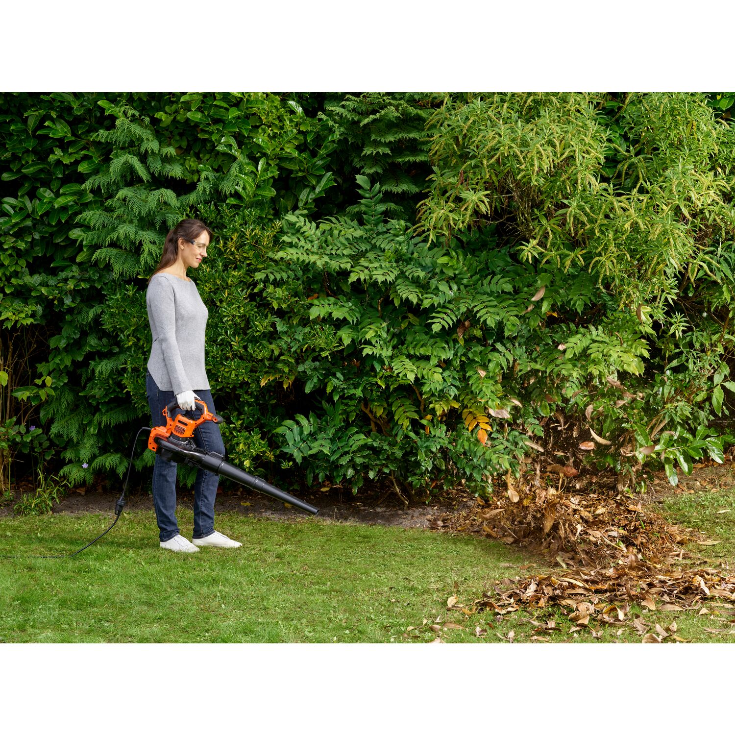 Aspirador Soplador Triturador Eléctrico BEBLV031-QS Naranja / Negro-9