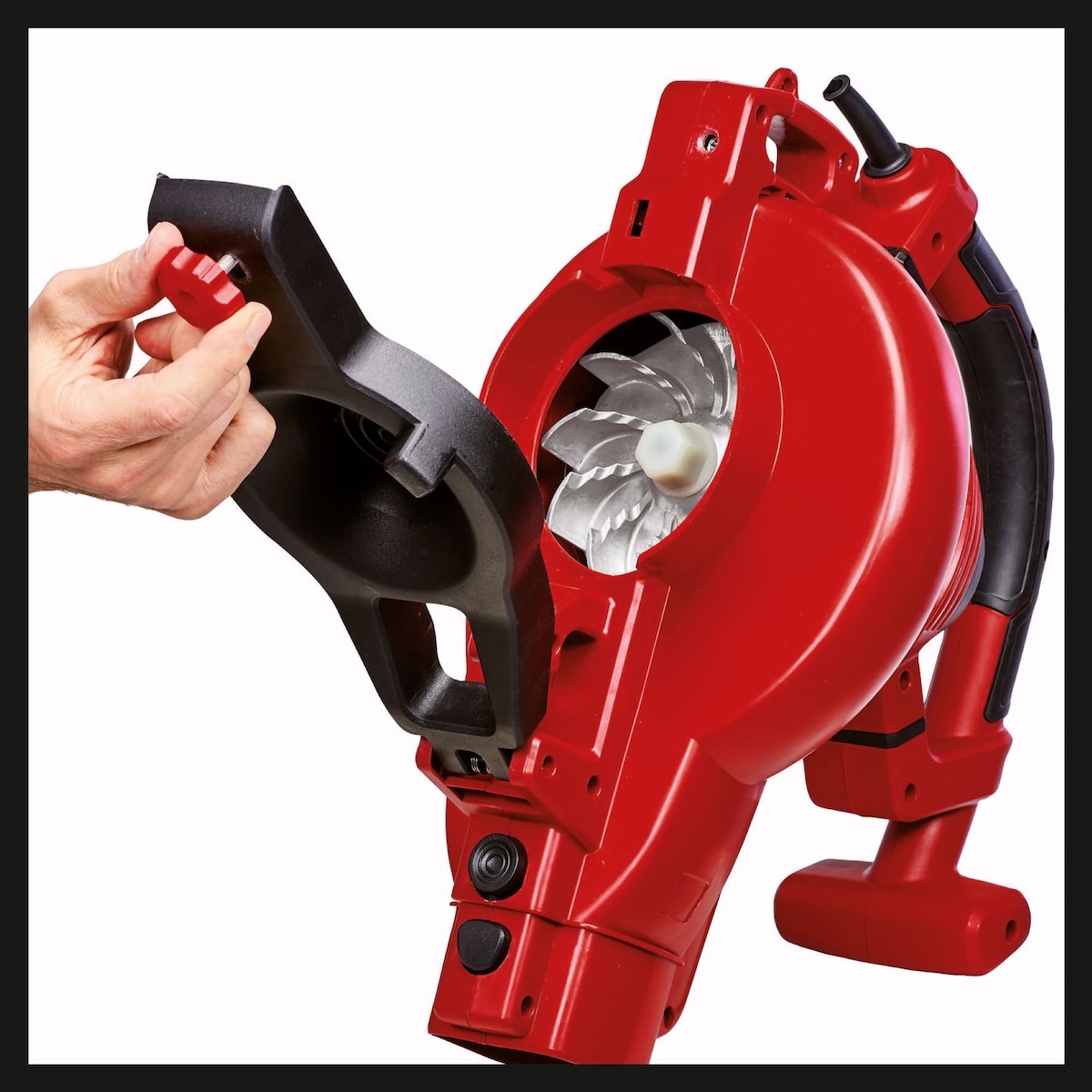 Aspirador soplador de jardín eléctrico 3000 W Rojo / Negro-7