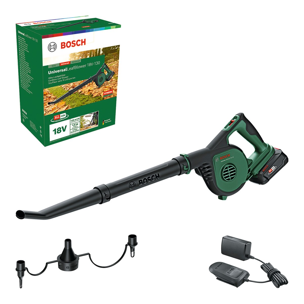 Soplador a batería Bosch UniversalLeafBlower Verde / Negro-2