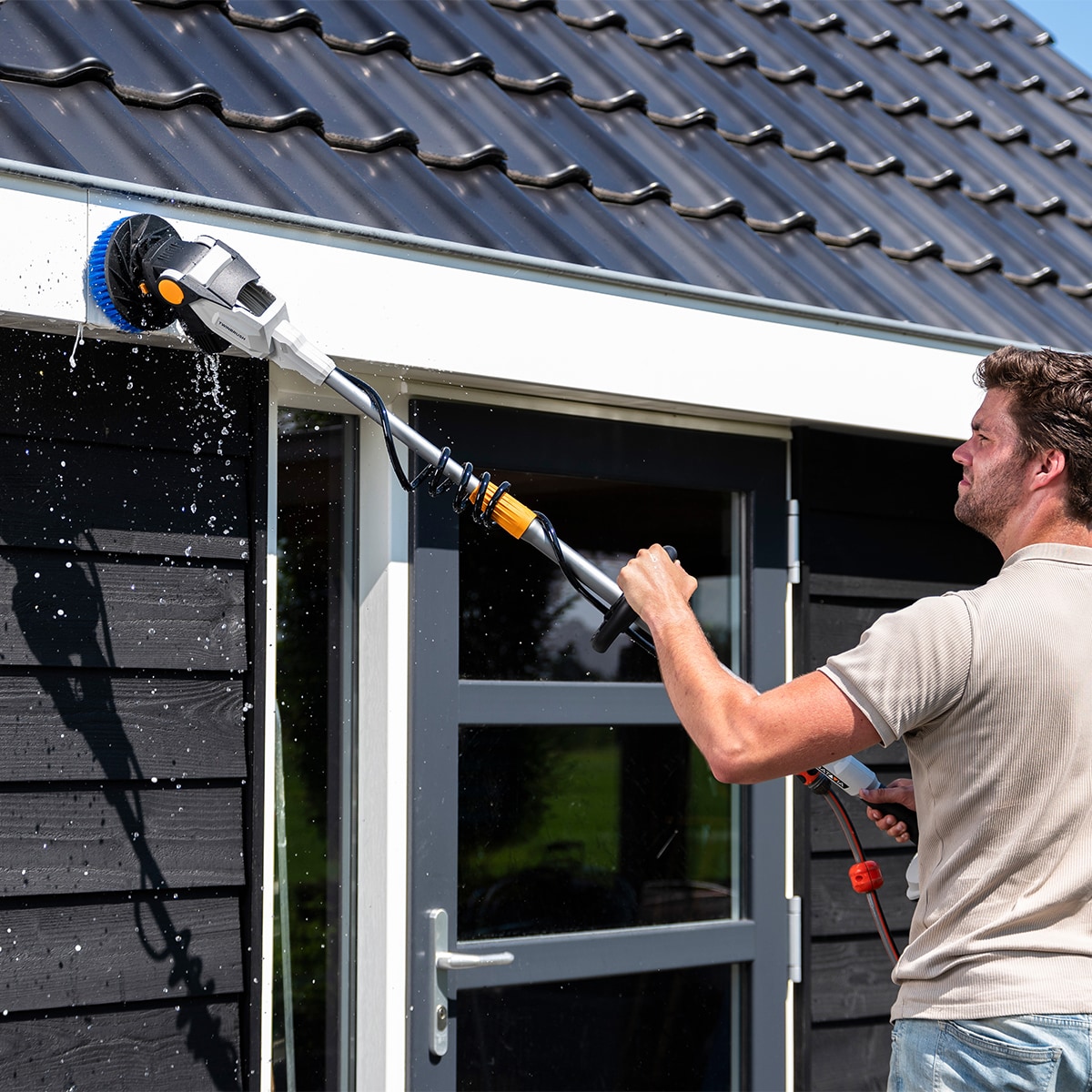 Cepillo limpieza TwinBrush Telescópico 18V Gris-5