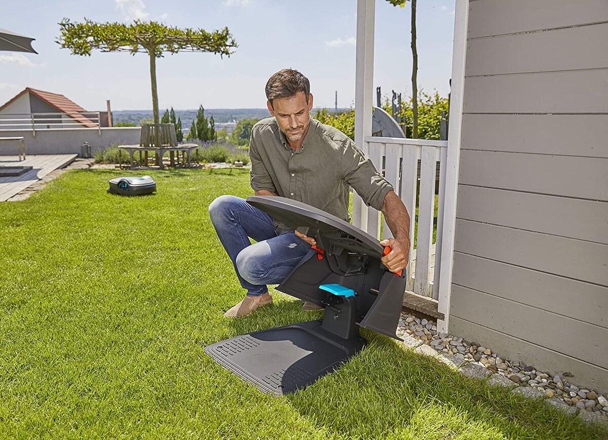 Caseta para robots cortacésped Sileno Gris-7