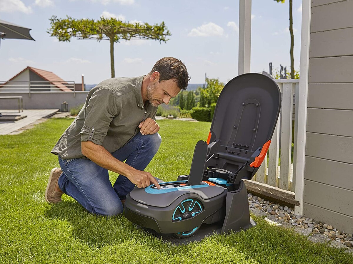 Caseta para robots cortacésped Sileno Gris-8