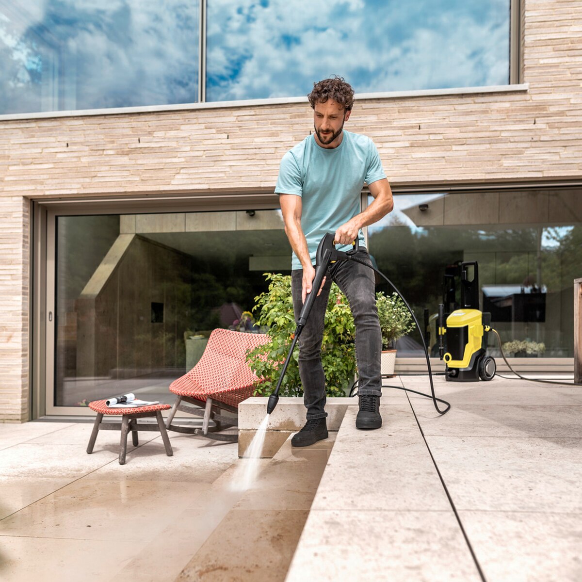 Hidrolimpiadora elécttrica Karcher 7 WCM Amarillo / Negro-5