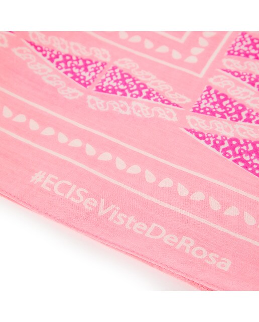 Pañuelo El Corte Inglés ECI Se Viste de Rosa Rosa / Blanco-2