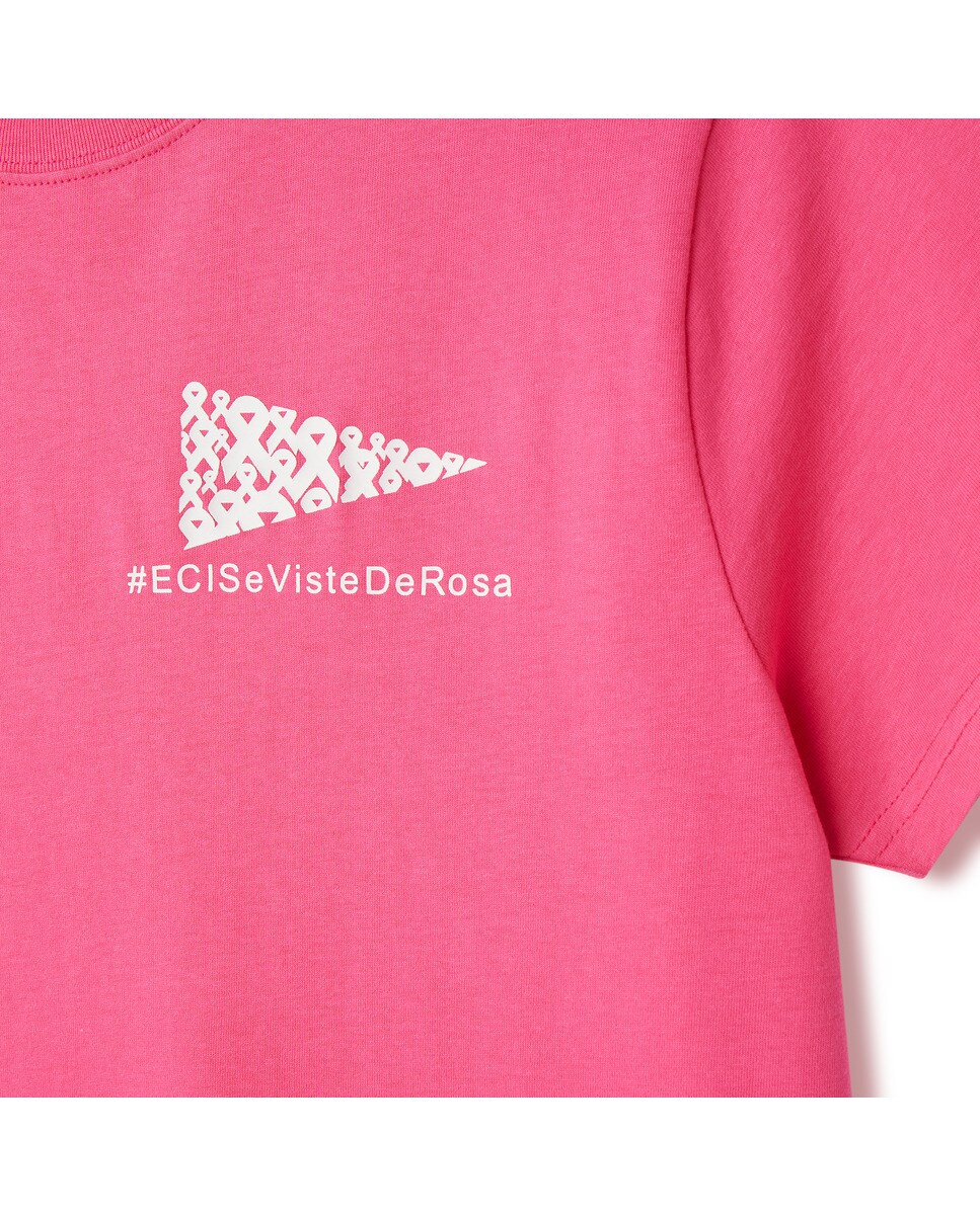 Camiseta El Corte Inglés ECI Se Viste de - Rosa Rosa-5