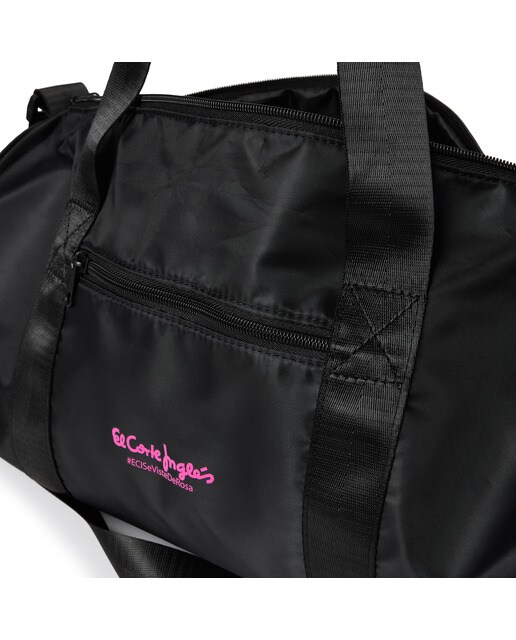 Bolsa de Deporte El Corte Inglés ECI Se Viste de Rosa - Negro / Rosa Negro / Rosa-3