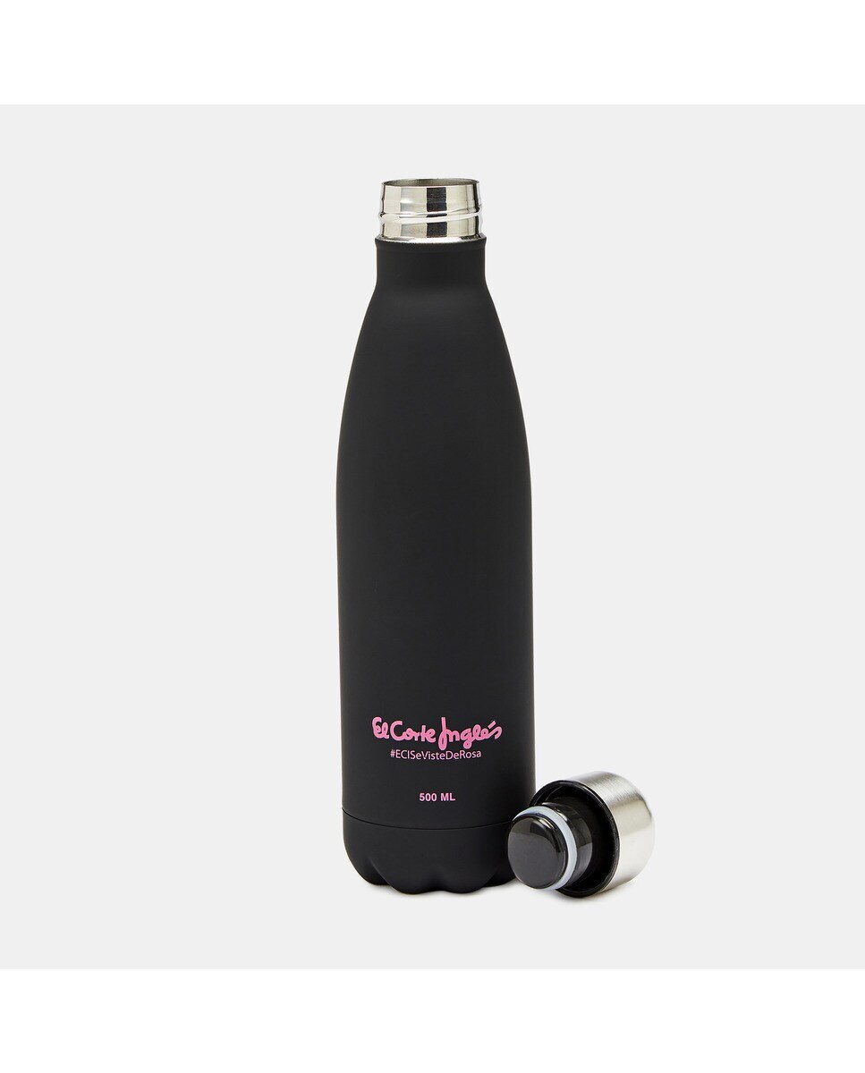 Botella termo El Corte Inglés ECI Se Viste de Rosa Negro-4