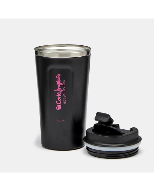 Travel mug El Corte Inglés ECI Se Viste de Rosa Negro / Rosa-2