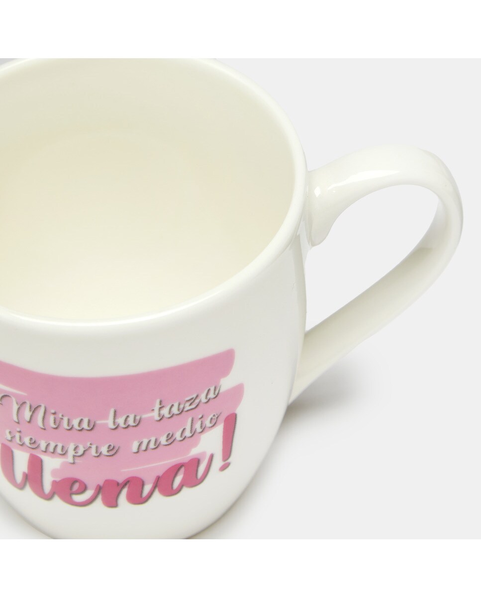 Taza mug El Corte Inglés ECI Se Viste de Rosa Blanco/Rosa-4