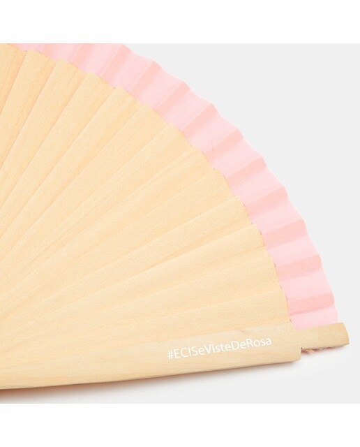 Abanico El Corte Inglés ECI Se Viste de Rosa Madera / Rosa-2