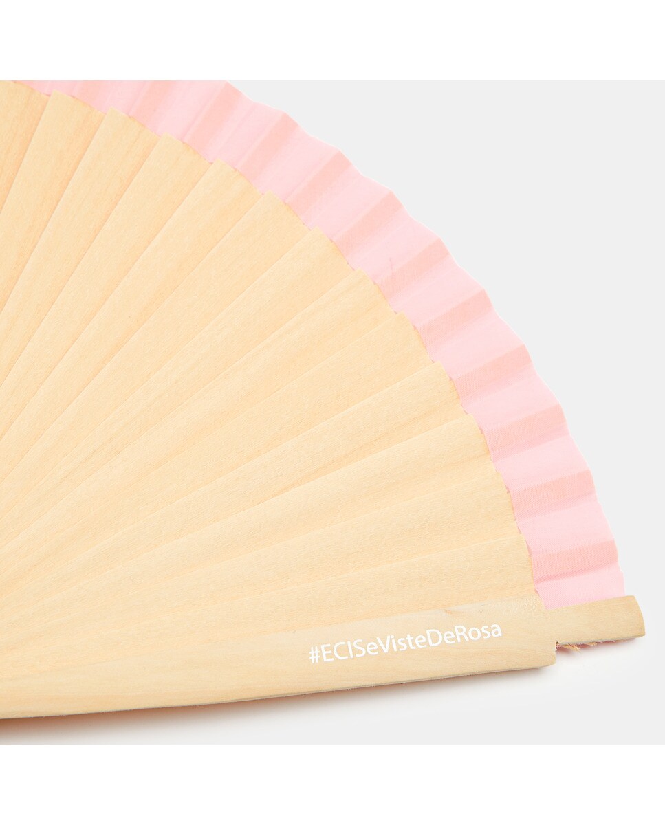 Abanico El Corte Inglés ECI Se Viste de Rosa Madera / Rosa-3