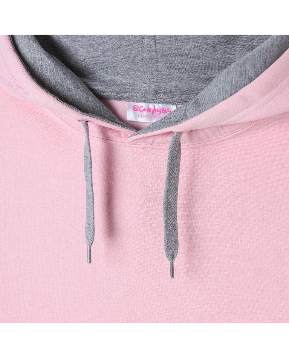 Sudadera Unisex El Corte Inglés ECI Se Viste de Rosa - Rosa / Gris Rosa / Gris-3