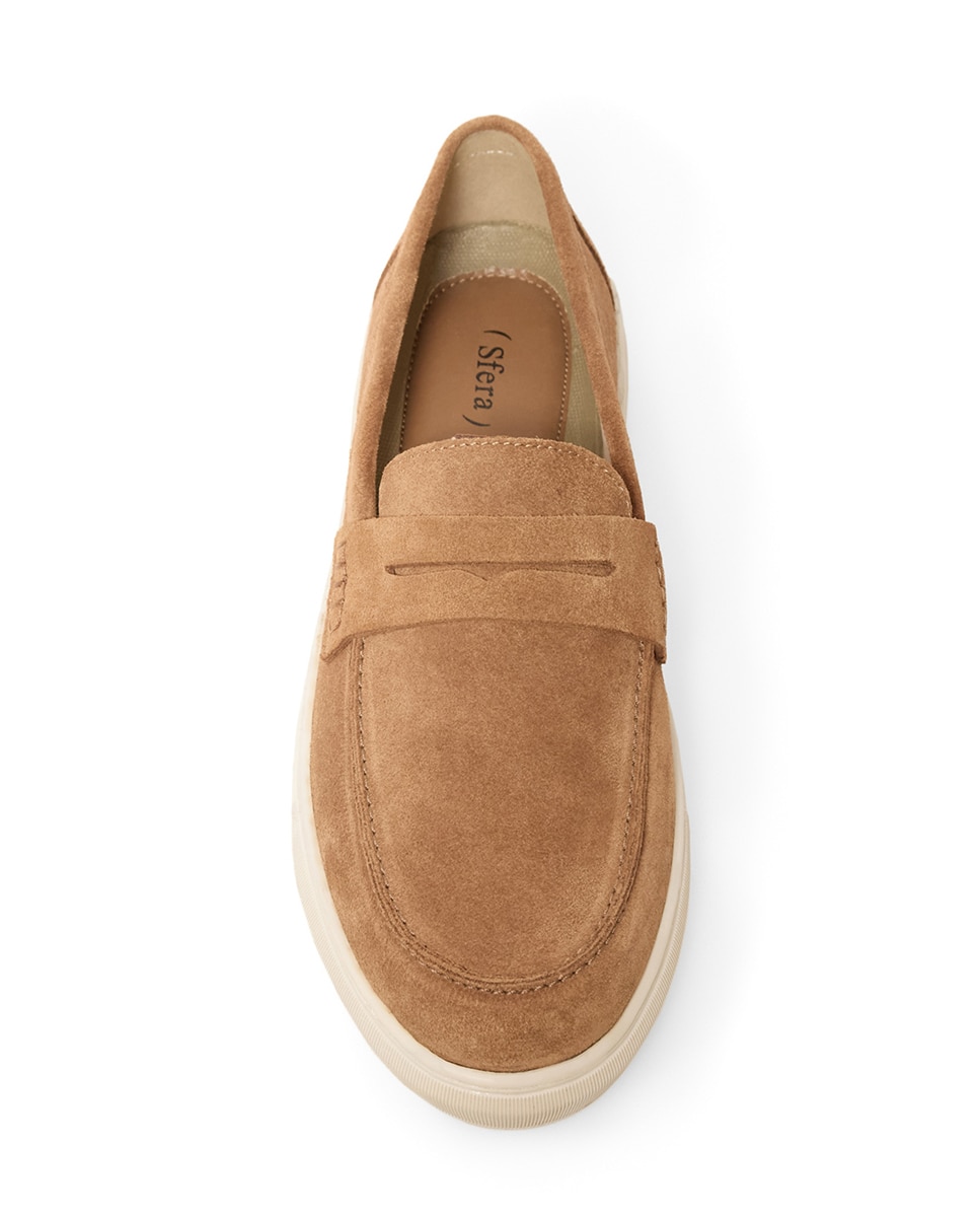 Mocassins em Pele Camel-2