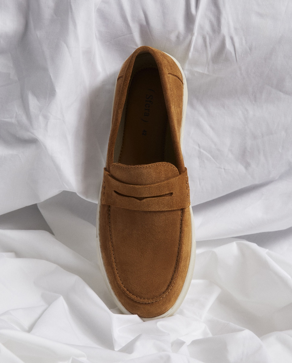 Mocassins em Pele Camel-5