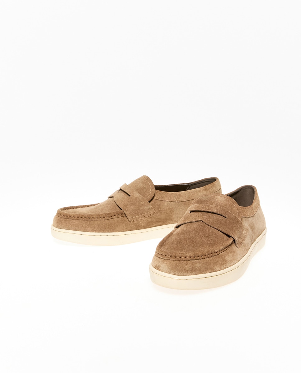 Mocassins em Croute Castanho-3