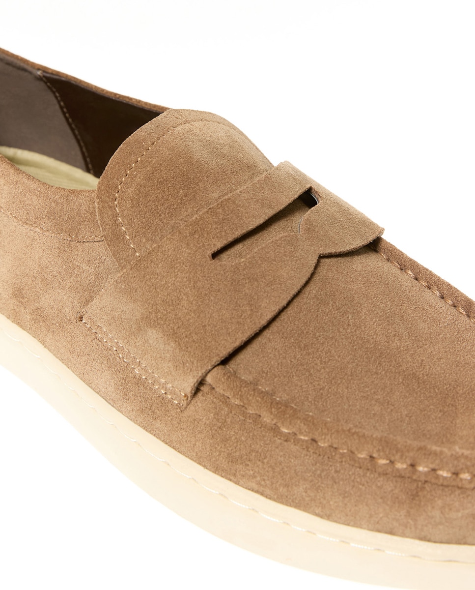 Mocassins em Croute Castanho-4