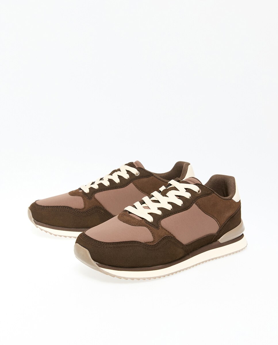 Sapatilhas de Running de Nylon Castanho-2