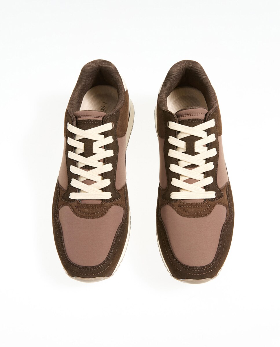 Sapatilhas de Running de Nylon Castanho-3