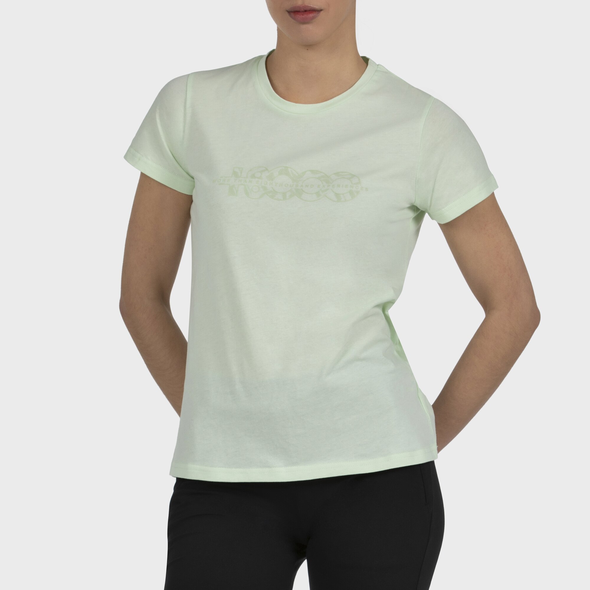 Camiseta M/C Mujer LIV +8000 - Verde pastel Verde pastel-5