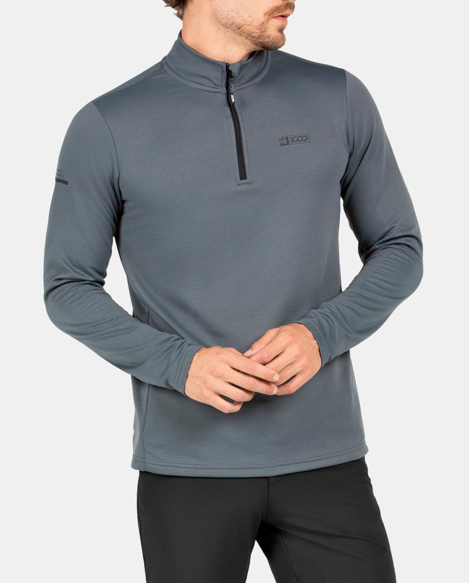 Camiseta M/L de Hombre MONTEMOL +8000 - Gris Gris-3