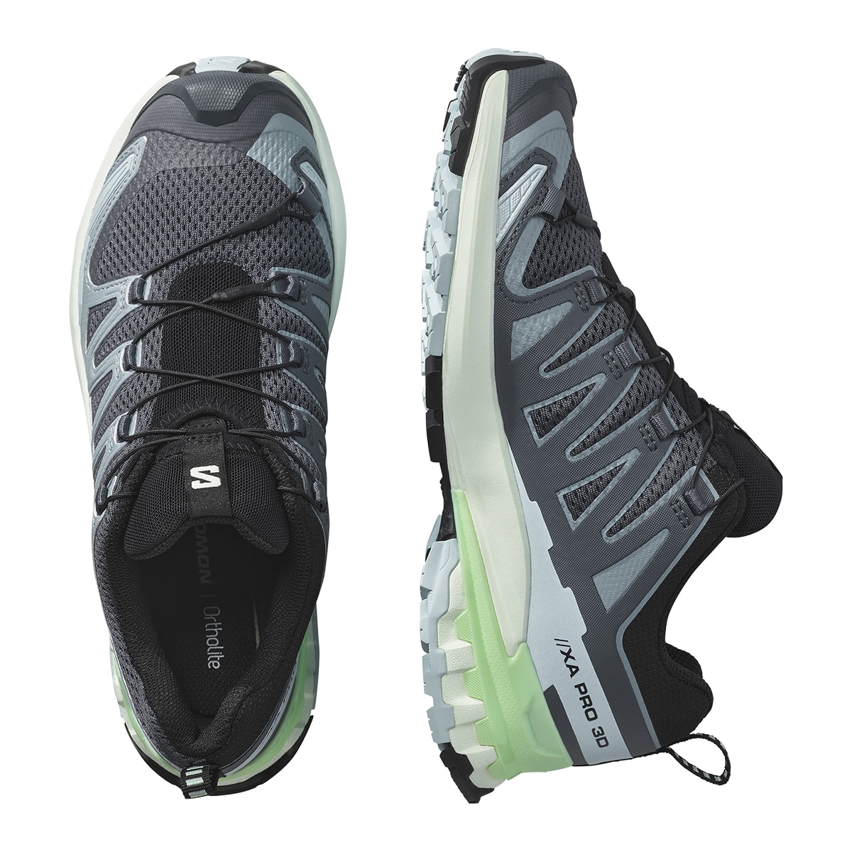 Zapatillas de trail running para mujer XA PRO 3D V9 W SALOMON - Gris / Azul Gris / Azul-4
