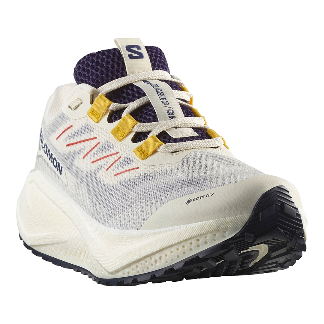 Zapatilla de running para grava de mujer AERO BLAZE 3 GRVL GTX W SALOMON - Blanco / Morado Blanco / Morado-2
