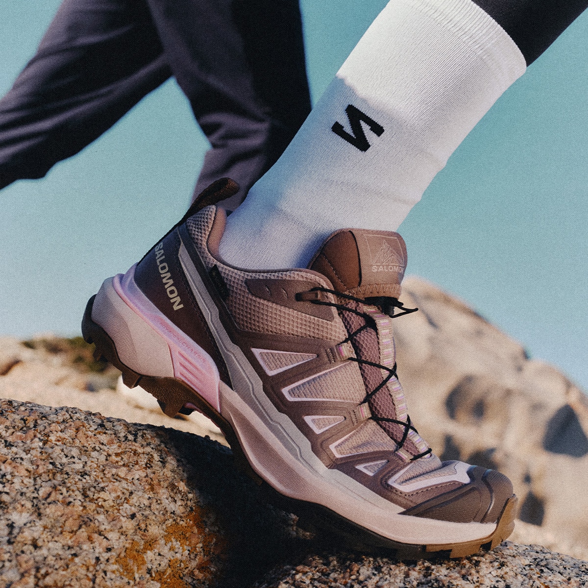 Zapatillas de senderismo para mujer X ULTRA 360 EDGE GTX W SALOMON - Marrón / Rosa Marrón / Rosa-9