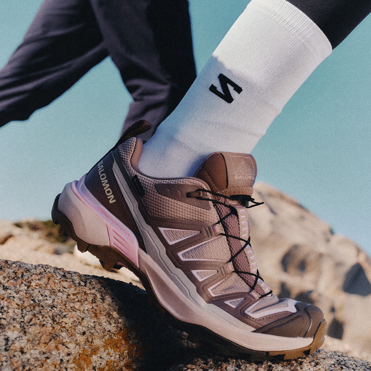 Zapatillas de senderismo para mujer X ULTRA 360 EDGE GTX W SALOMON - Marrón / Rosa Marrón / Rosa-10