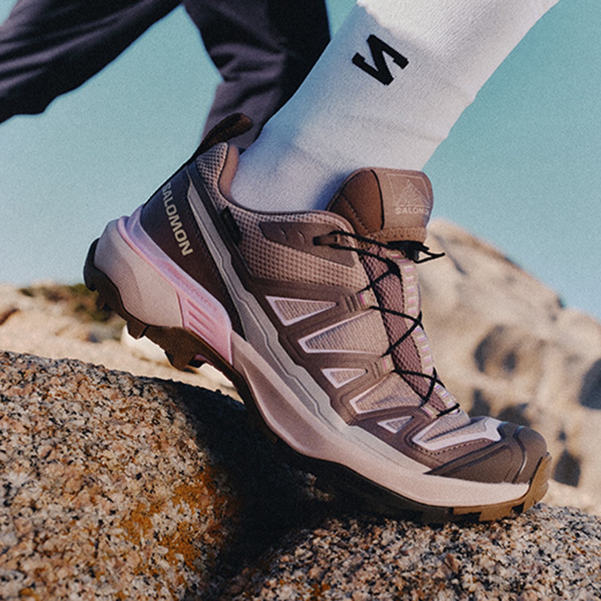 Zapatillas de senderismo para mujer X ULTRA 360 EDGE GTX W SALOMON - Marrón / Rosa Marrón / Rosa-11