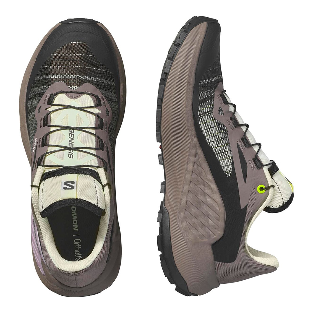 Zapatillas de trail running para mujer GENESIS W SALOMON - Marrón / Blanco Marrón / Blanco-3