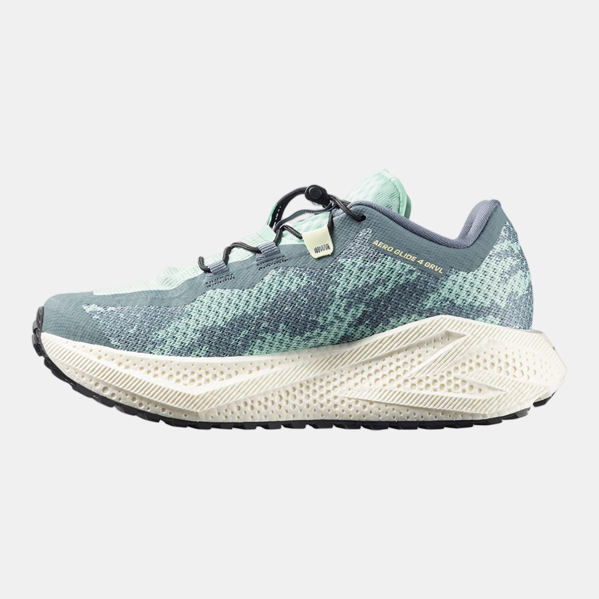 Zapatilla de running para grava para mujer AERO GLIDE 4 GRVL W SALOMON - Azul / Verde Azul / Verde-4