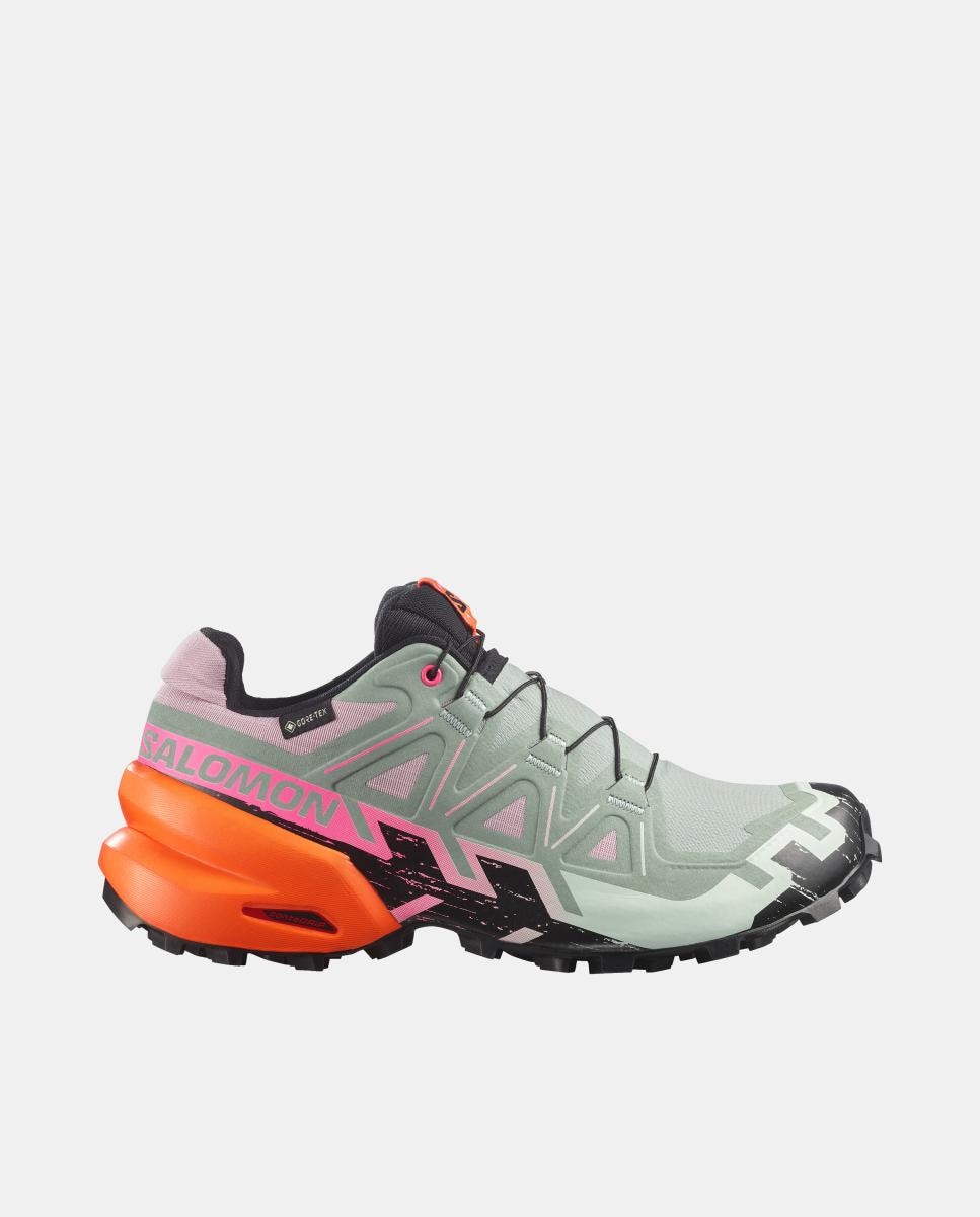 Zapatillas de trail running para mujer SPEEDCROSS 6 GTX ICON W SALOMON - Negro / Verde Negro / Verde-1