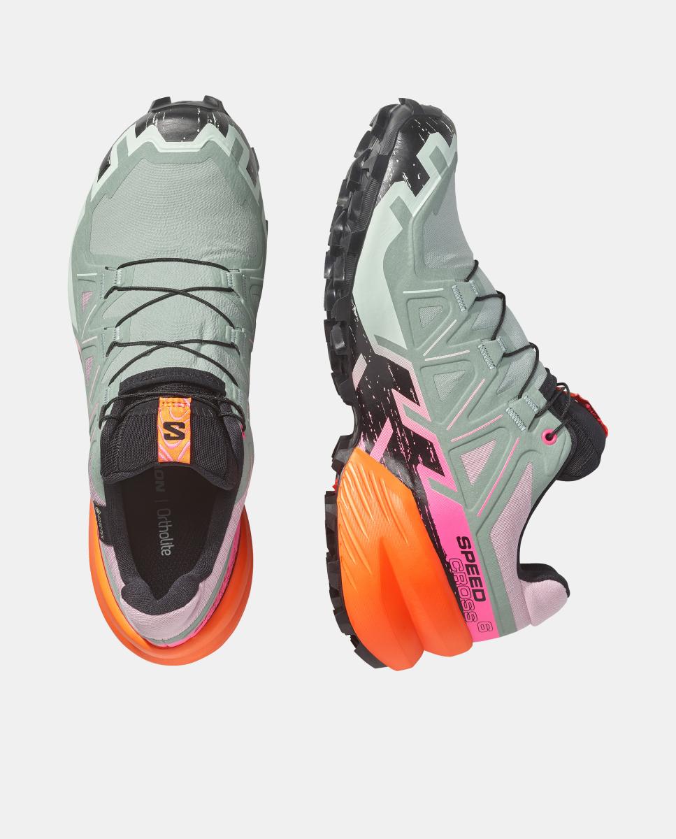 Zapatillas de trail running para mujer SPEEDCROSS 6 GTX ICON W SALOMON - Negro / Verde Negro / Verde-6