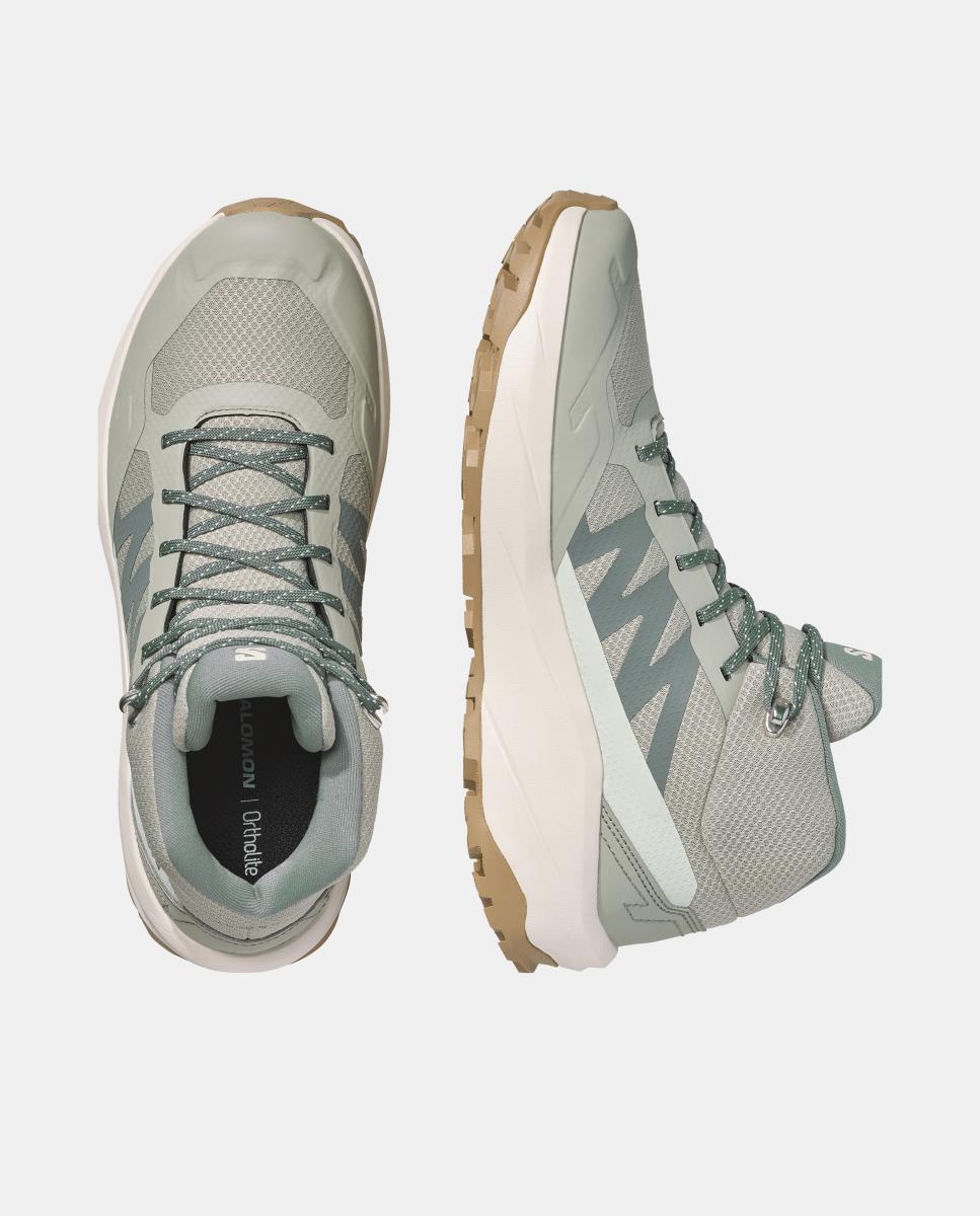 Imagen 5 de Zapatillas de senderismo para mujer OUTSCAPE MID GTX W SALOMON - Verde / Blanco Verde / Blanco