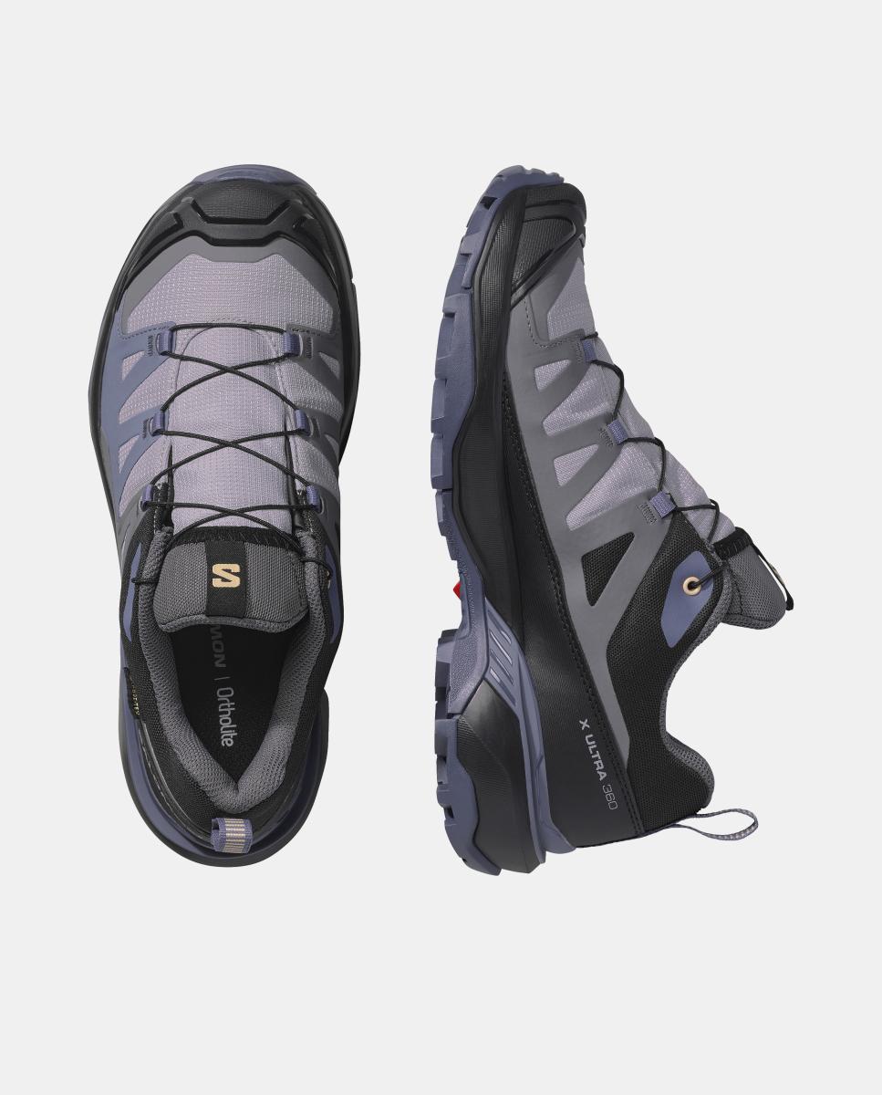 Zapatillas de senderismo para mujer X ULTRA 360 GTX W SALOMON - Gris / Azul Gris / Azul-6