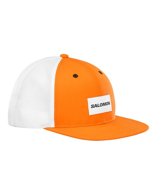 Boné de Montanha Unissexo Trucker Laranja-1