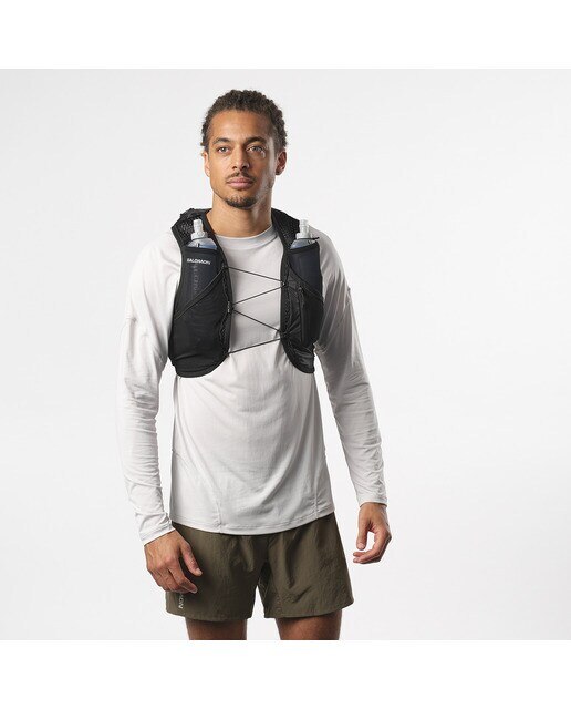 Colete de Running Unissexo com Bidons Incluídos Active Skin 8 Preto-4