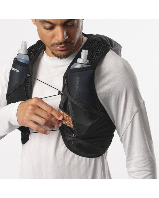 Colete de Running Unissexo com Bidons Incluídos Active Skin 8 Preto-5