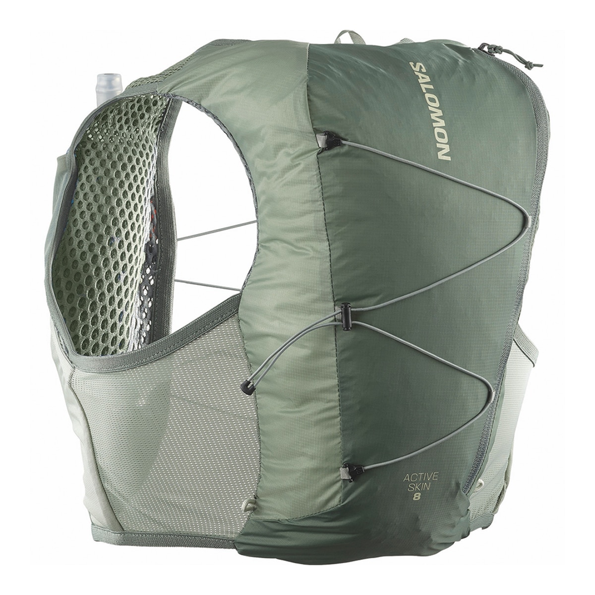 Imagen 0 de Chaleco de running unisex con bidones incluidos ACTIVE SKIN 8 SET Salomon Verde