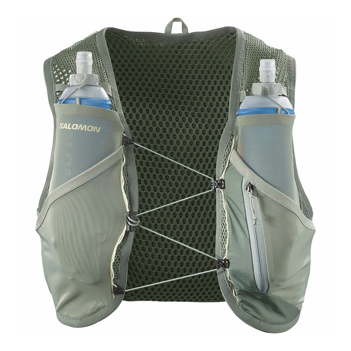 Imagen 2 de Chaleco de running unisex con bidones incluidos ACTIVE SKIN 8 SET Salomon - Verde Verde